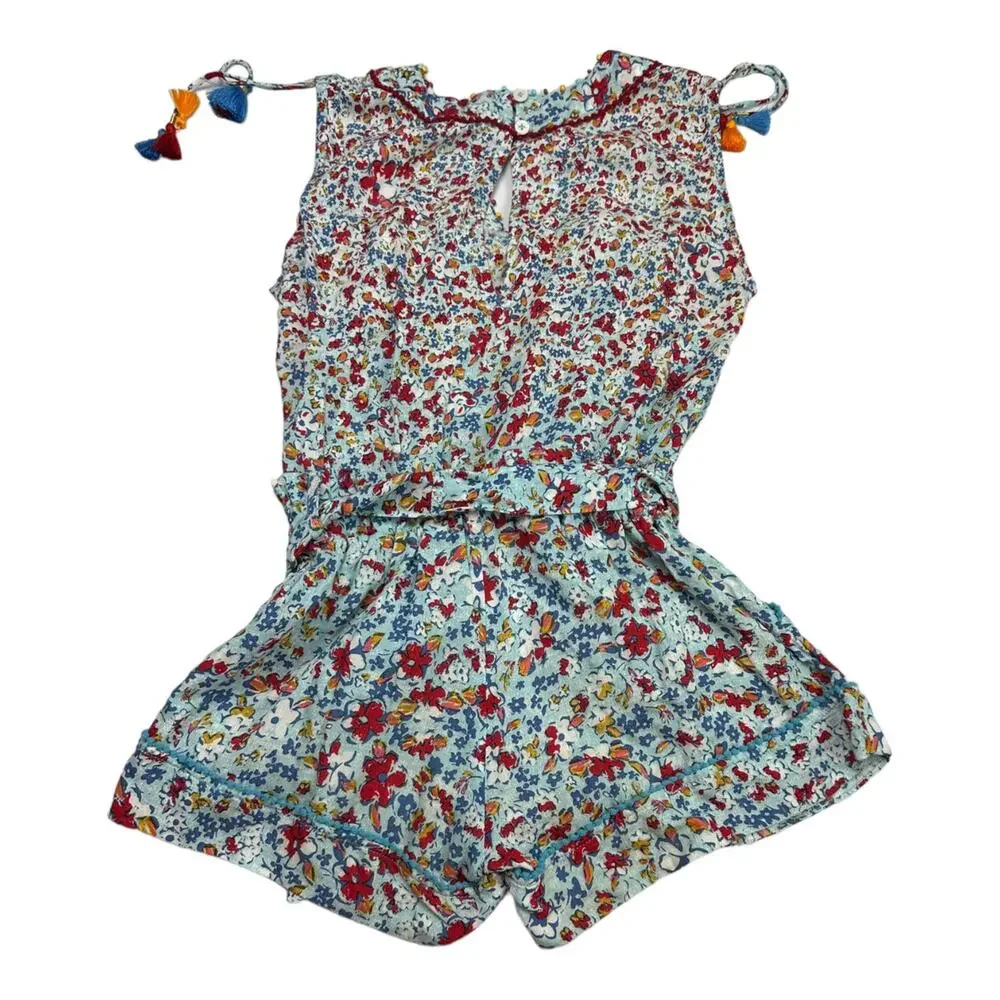 Girls Poupette St. Barth Floral Romper Size M - Picture 2 of 7